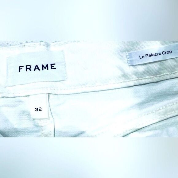 Frame Le Palazzo Crop Wide Leg  Jeans 32x28 Stretch Denim Like New without tags - Picture 9 of 11